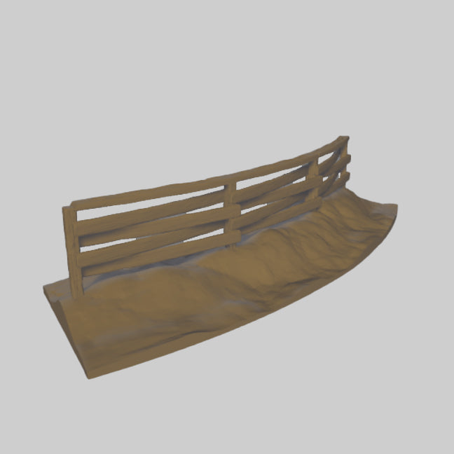 Dirt road and wooden fence | Medieval Model