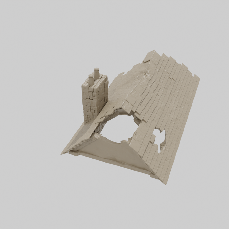 picture_Printable_Scenery_Castel_Model_ruined_house