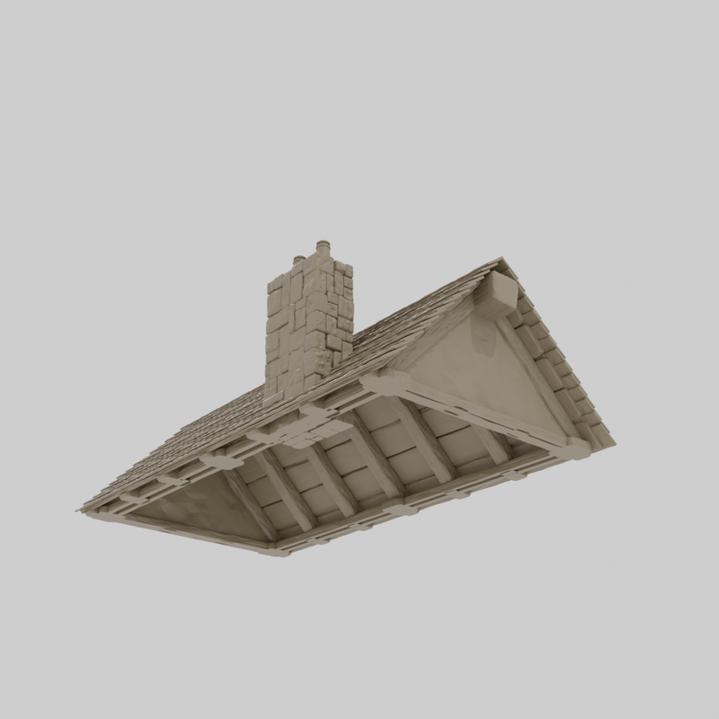 picture_Printable_Scenery_Castel_Model_ruined_simple_one-storey_house