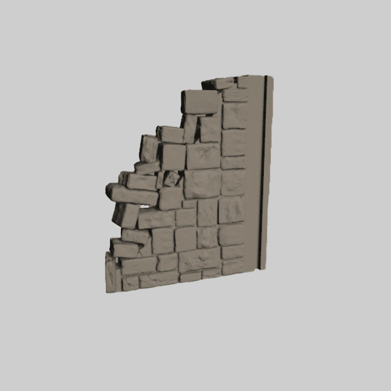 Ruined wall and columns | Medieval Model